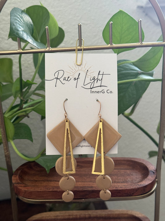 Light brown Geometric Dangle